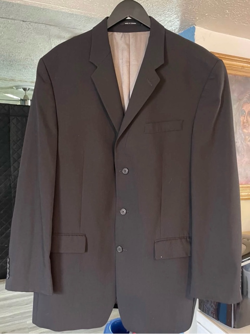 Men's Black Blazer - Classic Single-Breasted Suit Jacket